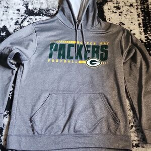 Green Bay Packers Gray Pullover Hoodie